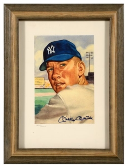 Mickey Mantle 1953 Topps Autographed Lithograph